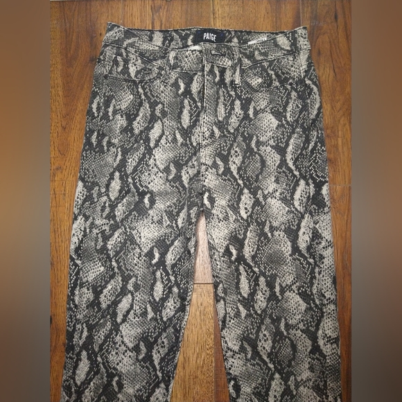 PAIGE Snakeskin Hoxton Slim Women's Jeans Size 27 - Picture 2 of 8